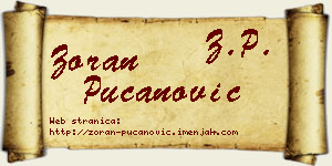 Zoran Pucanović vizit kartica